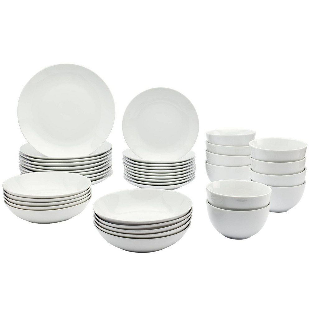Photos - Other kitchen utensils 40pc Porcelain Catering Dinnerware Set White - Tabletops Gallery