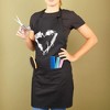 Okuna Outpost Hair Stylist Apron with 3 Pockets, Black, 24 x 30 Inches - 2 of 4