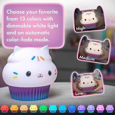 Cakey Cat Color-Changing Silicone LED Night Light