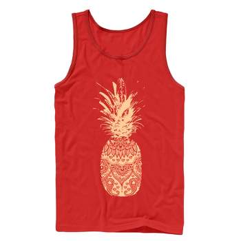 Men's Lost Gods Henna Print Pineapple Tank Top