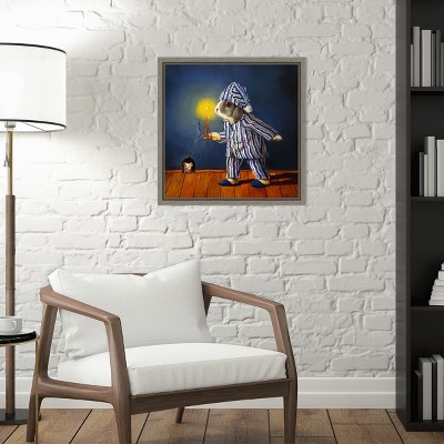 The Night Before Christmas Bunny and Mouse Canvas Print