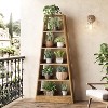 Tribesigns 6-Tier Ladder Bookshelf, 70.87" Tall Standing Wooden Bookcase Display Shelf, for Living Room, Office, Bedroom,Warm Wood - 3 of 4