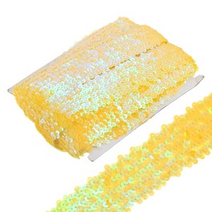 Unique Bargains Waterproof Flat Elastic Crafts Sewing Dress Sequins Trim Ribbon - 1 of 4