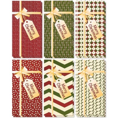 Best Paper Greetings 36 Pack Merry Christmas Greeting Cards with Envelopes, 6 Gift Box Design (3.6 x 7.25 In)