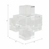 Sagebrook Home Modern Crystal Glass Geometric Sculpture for Living Room, Bedroom and Office Decor, Clear/Frosted, 6 L x 6 W x 6 H Inches - 3 of 4