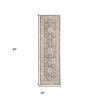 8' Coral And Blue Floral Runner Rug - 3 of 4