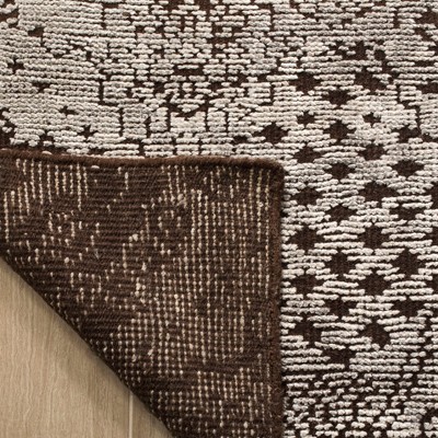 Hand-Knotted Gray Wool Viscose 8' x 10' Area Rug