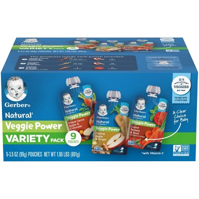 Gerber Veggie Power Variety Baby Snacks - 1.97oz/9pk Each