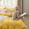 Duvet Cover Set 3pcs Prewashed Fabric Queen Size Bright White - Bedsure - 3 of 4