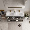 Whisen Pre-Assembled Floating Wall-Mounted Bathroom Vanity with Stone Resin Sink, U-Shaped Storage Drawers - 3 of 4