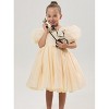 2Bunnies Girls' Organza Puff Sleeve Babydoll Fit & Flare Dress - image 2 of 4