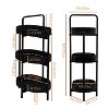 VYNXARIA Small Handwoven Side Tables 3-Tier Oval Organizer Portable Storage Shelf(Black) - 4 of 4
