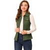 Allegra K Women's Zip-Up Sleeveless Turn Down Collar Cargo Utility Vest with Pockets - 2 of 4