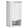 vidaXL Bathroom Furniture Set Storage Sink Cabinet Mirror BERG Solid Wood Pine - White 15.7" x 10.6" x 28.1" 3-Piece - 3 of 4