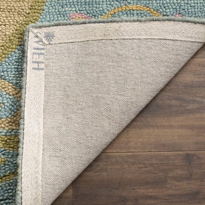 Blossom Blue Floral Hand-Tufted Wool Area Rug 6' x 9'
