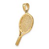 Black Bow Jewelry 14k Yellow Gold 3D Polished Racquetball Pendant - 4 of 4