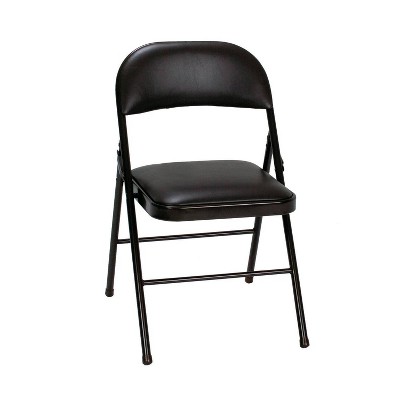 target black folding chairs