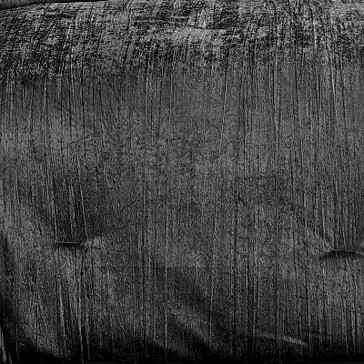 Charcoal King Crinkle Velvet 7-Piece Comforter Set