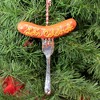 Cody Foster 5.5 Inch Let's Celebrat Hot Dogs Wiener Fork Baseball Summertime Tree Ornaments - 3 of 3