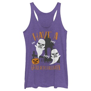 Women's Star Wars Ghoulactic Halloween Stormtrooper Racerback Tank Top - 1 of 4