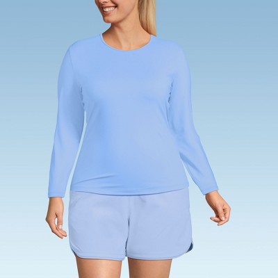Lands' End Women's SunShade UPF 50 Long Sleeve Relaxed Rash Guard