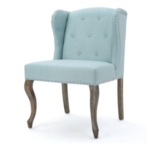 Niclas Upholstered Accent Chair - Light Blue - Christopher Knight Home