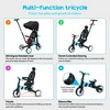 7 in 1 Baby Tricycle, Foldable Toddler Tricycle with Removable and Adjustable Parent Handle - 4 of 4