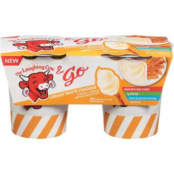The Laughing Cow & Go Creamy White Cheddar Dippable Cheese With Pretzel Breadsticks - 2ct