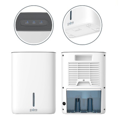 PureDry Deluxe White Mid-Sized Dehumidifier with 1.5L Tank