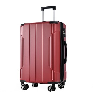 SEVOBAL Luggage Hardshell Luggage, Lightweight Durable ABS Suitcases, Expandable 24-inch Checked Luggage 24", Red, 15.9"*10.2"*25.8" - 1 of 4