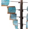 Wind & Weather Large Metal Spiral Spinner with Blue and Copper-Colored Vanes - 3 of 4