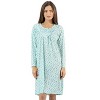 Casual Nights Women's Long Sleeve Floral Embroidered/Pintucked Night-Gown - 4 of 4