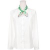 INSPIRE CHIC Women's Polka Dots Skinny Long Satin Silky Ribbon Neck Scarves 1Pc - 2 of 4