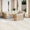 vidaXL Garden Sofa Set Beige, Cream white - 2 of 4