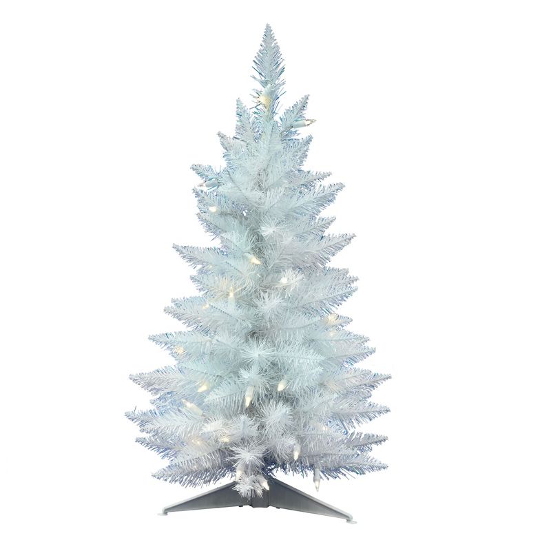 Vickerman Sparkle White Spruce Pencil Artificial Christmas Tree, 1 of 6