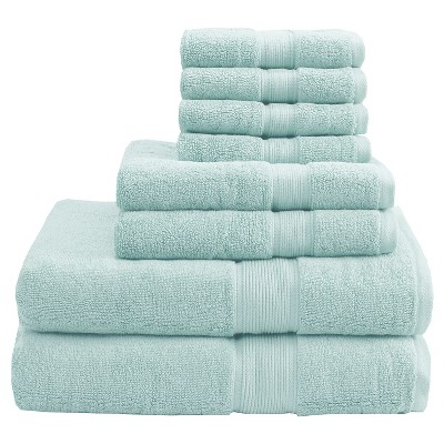 8pc Bath Towel Set Seafoam : Target