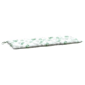 vidaXL Fabric Garden Bench Cushion - Leaf Pattern, 47.2"x19.7"x2.8", Water-Resistant, Polyester Material, Hollow Fiber Filling - 1 of 4