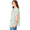 Woman Within Plus Size Pintucked Half-Button Tunic - 4 of 4