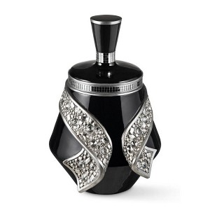 14" Tall Polyresin Decorative Jewelry Box "Stellaire", Black and Silver finish - 1 of 1