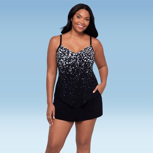 Trimshaper Women's Hank Romper Swimsuit - 1 of 3