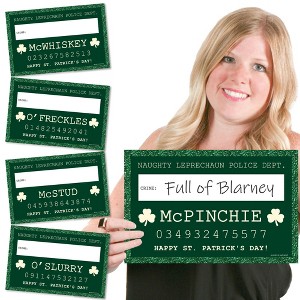 Big Dot of Happiness St. Patrick's Day Party Mug Shots - Photo Booth Props Saint Paddy's Day Party Mug Shots - 20 Count - 1 of 4