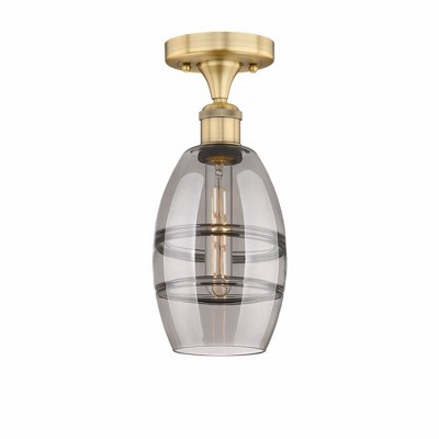 Vaz - 1 Light Semi-Flush Mount In Industrial Style-8.25 Inches Tall and 5.88 Inches Wide