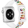 HTUTWOO Chic Breathable Christmas Bands Compatible with Apple Watch 38mm 40mm 41mm,Soft Silicone Sports Wristband Strap for iWatch Series & SE, White - 2 of 4