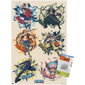 Trends International One Piece: Fishman Island - Badges Grid Unframed Wall Poster Prints - 1 of 4