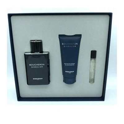 Boucheron Singulier 3 Pc Set Men Edp Spray 3.3, Shower Gel 3.3, Spray 0.25 Oz