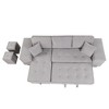 NicBex Sectional Sofa with Storage Chaise & 2 Stools L Shaped Modular Sofa for Living Room & Apartment - 4 of 4