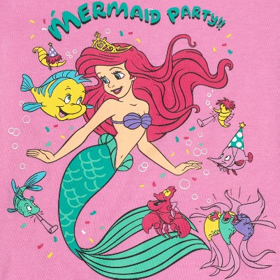 the little mermaid, pink