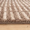 World Rug Gallery Bohemian Stripe Lines Shag Rug – White – Easy to Clean, Medium Pile – Perfect for Living Room, Bedroom, or Entryway - 3 of 4