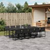 vidaXL Patio Dining Set with Cushions Garden Outdoor Furniture Black Textilene - 2 of 4