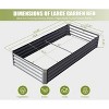 WELLFOR Rectangular Metal Outdoor Garden Bed Silver 47.25"x94.49" - 4 of 4